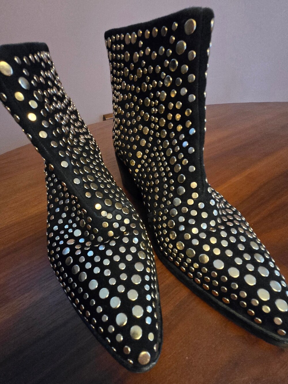 EUC Vince Camuto Eddeny Mixed Metal Stud Boot - 8 1/2